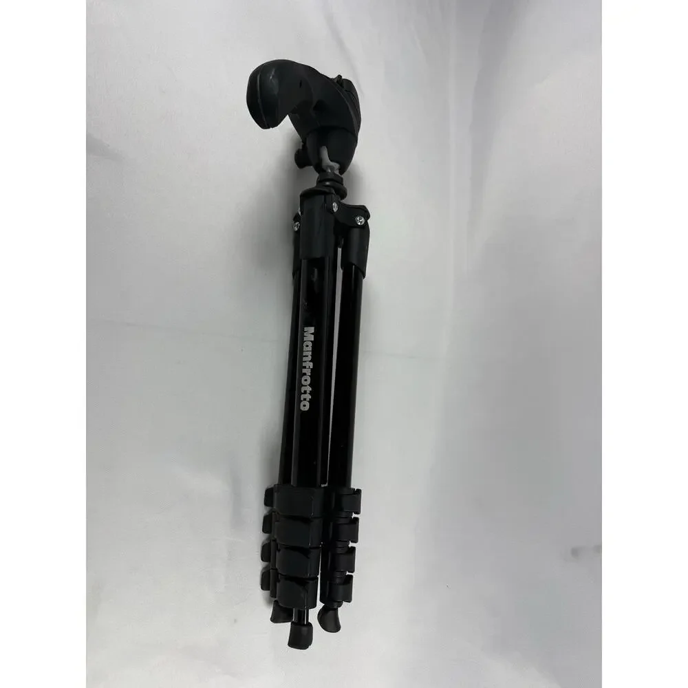 Manfrotto Tripod w/ Fluid Head Adjustable Height Camera Stand Black